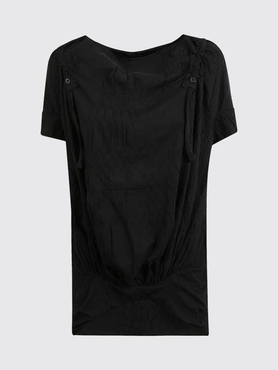 26SS 요지 야마모토 반팔 티셔츠 YQT14674 2 Black - YOHJI YAMAMOTO