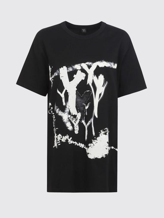 26SS 요지 야마모토 반팔 티셔츠 YQT25678 3 Black - YOHJI YAMAMOTO