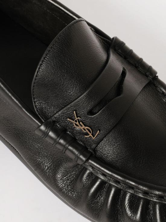 26SS 생로랑 스웨이드 로퍼 83947125VAA 1000 Black - SAINT LAURENT