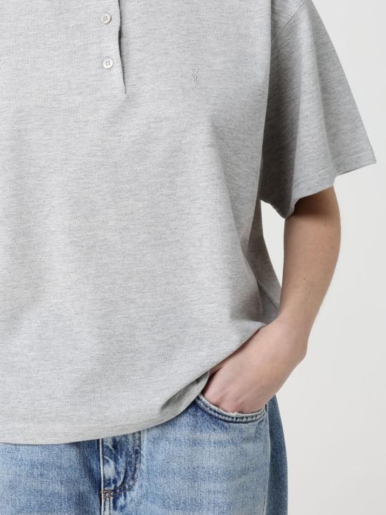 26SS 생로랑 폴로 티셔츠 841963Y37HC 1403 Grey - SAINT LAURENT