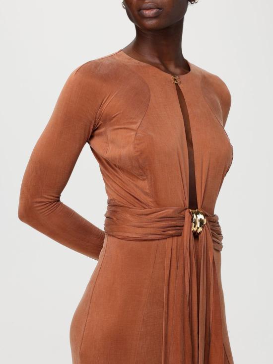 26SS 엘리자베타프랜치 롱 원피스 ABR5462E2 600 Leather - ELISABETTA FRANCHI