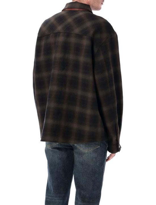  리프레젠트 탑 레프레젠트 본디드 리버서블 체크 셔츠 네로 - REPRESENT