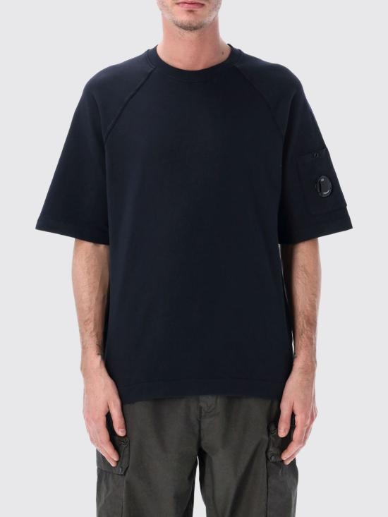 26SS 씨피 컴퍼니 라이트 플리스 숏슬리브 스웨트셔츠 20CMSS034A002246G 888 Blue