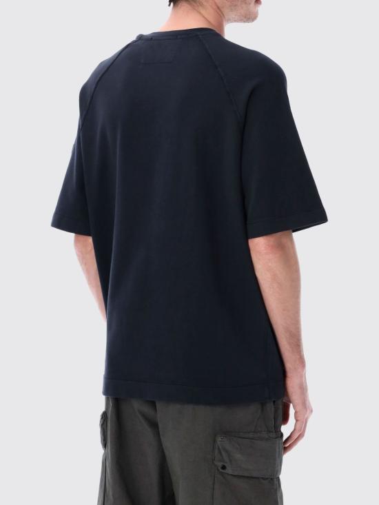 26SS 씨피 컴퍼니 라이트 플리스 숏슬리브 스웨트셔츠 20CMSS034A002246G 888 Blue - C.P. COMPANY