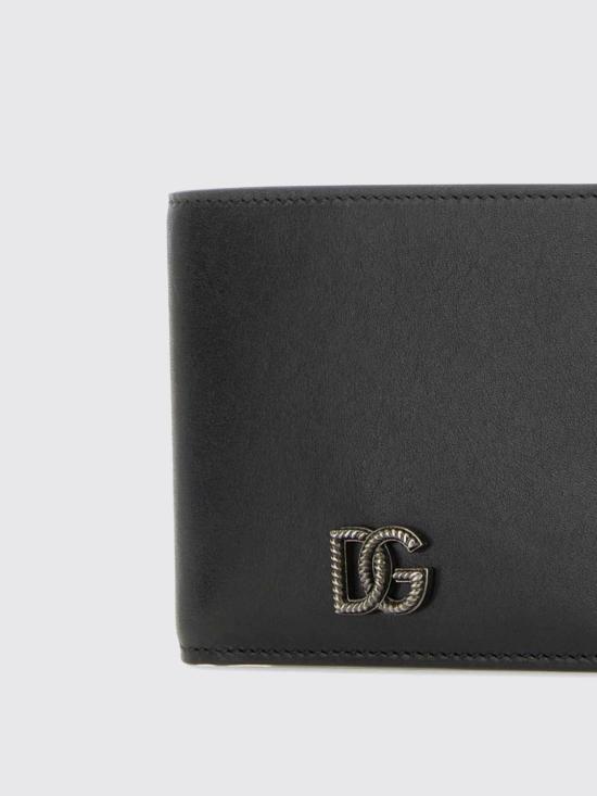 26SS 돌체앤가바나 로고 플레이트 레더 반지갑 BP3102AU994 80999 Black - DOLCE & GABBANA