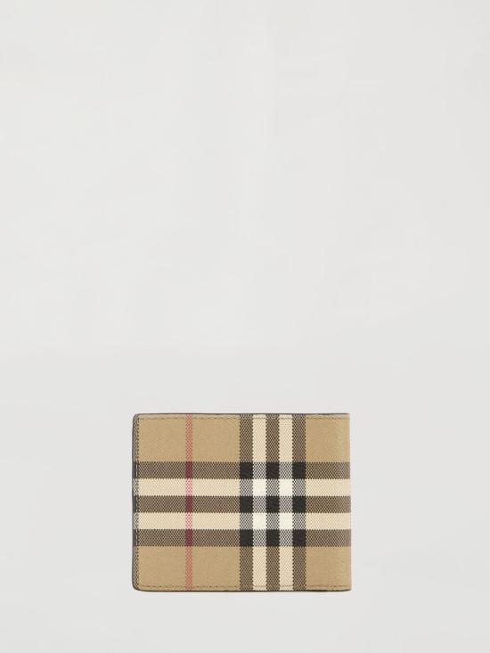 26SS 버버리 체크 바이폴드 지갑 8113165 Beige - BURBERRY