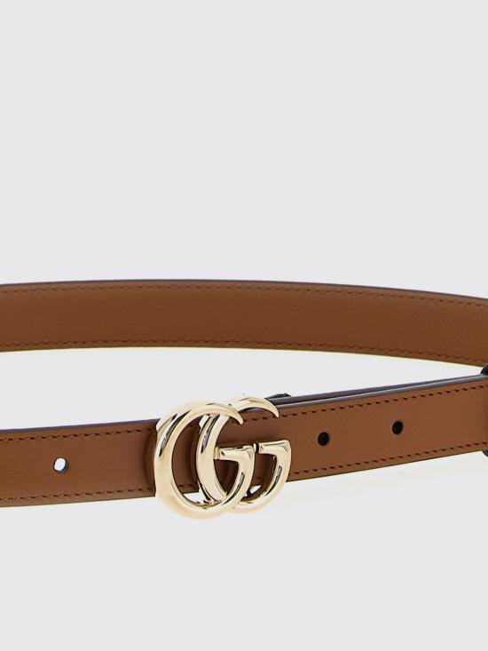 26SS 구찌 GG 마몽 씬 벨트 4094170AAA5 2718 Brown - GUCCI