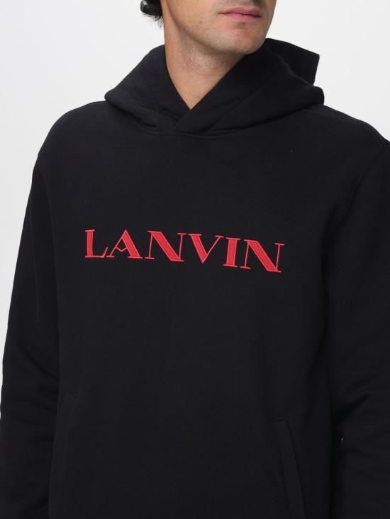 26SS 랑방 후드 티셔츠 RMHO0005F300H25 10 Black - LANVIN
