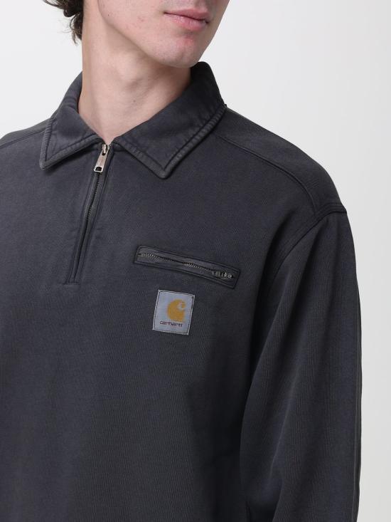 26SS 칼하트 WIP 하프 집 디트로이트 스웨트셔츠 I036350 8906 Black - CARHARTT WIP