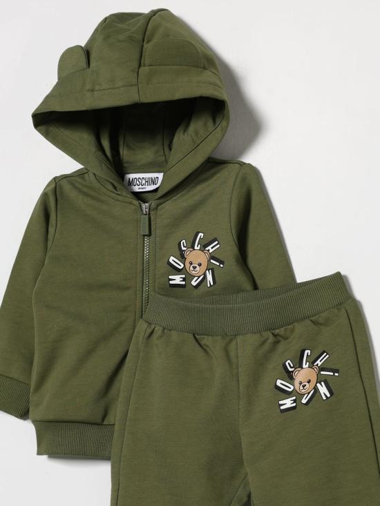 26SS [키즈] 모스키노 오버롤 MMK05DLCA19 30037 Olive - MOSCHINO