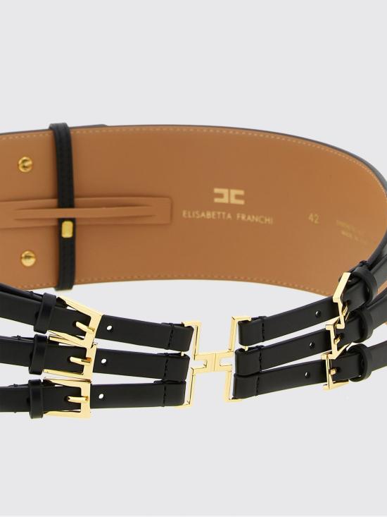 26SS 엘리자베타프랜치 레귤러 벨트 CT10S62E2 110 Black - ELISABETTA FRANCHI