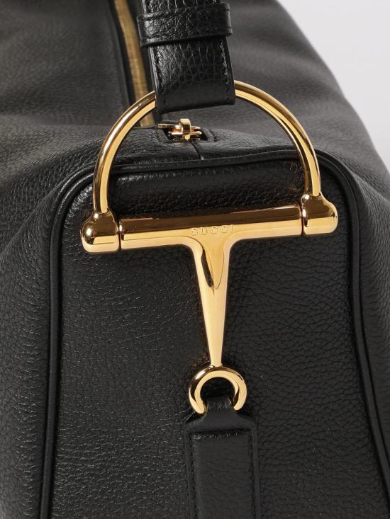 26SS 구찌 하프 홀스빗 라지 숄더백 862530AAFDM 1000 Black - GUCCI