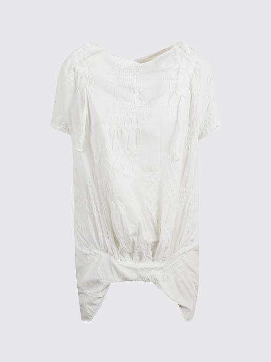 26SS 요지 야마모토 반팔 티셔츠 YQT14674 1 White - YOHJI YAMAMOTO