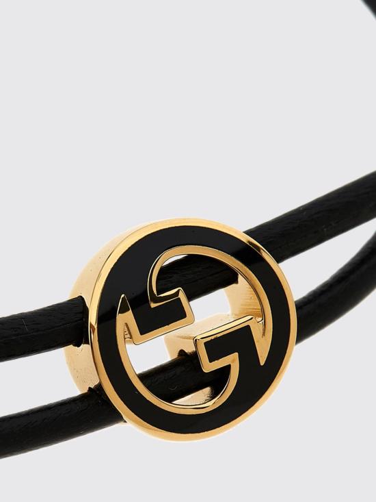 26SS 구찌 브레이슬릿 에나멜 라운드 인터로킹 837355IAAF1 8523 Black - GUCCI