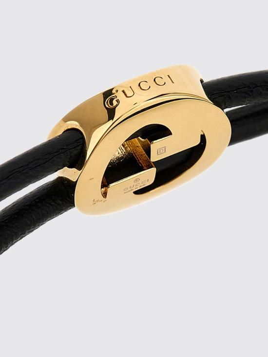 26SS 구찌 브레이슬릿 에나멜 라운드 인터로킹 837355IAAF1 8523 Black - GUCCI
