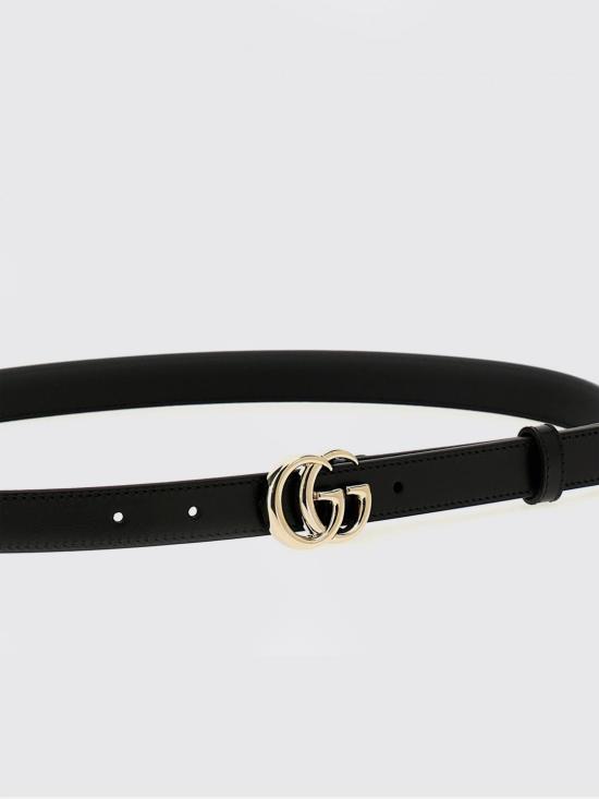 26SS 구찌 GG 마몽 씬 벨트 4094170AAA5 1000 Black - GUCCI