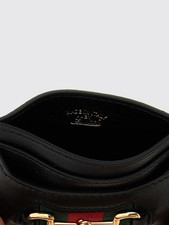 26SS 구찌 홀스빗 웹 카드 케이스 867122AAGF7 1053 Black - GUCCI