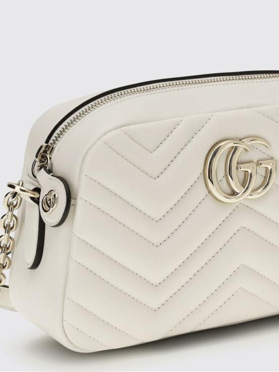 26SS 구찌 GG 마몽 스몰 카메라 백 855273AAFXD 9050 White - GUCCI
