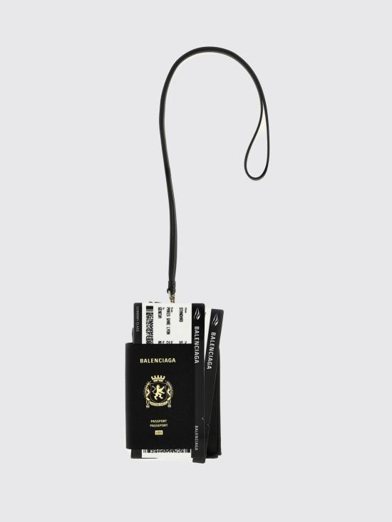26SS 발렌시아가 패스포트 폰 홀더 7877332AA3R 1000 Black
