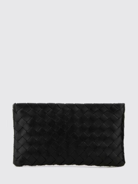 26SS 보테가베네타 인트레치아토 스몰 플랫 파우치 749919VCPP9 8425 Black - BOTTEGA VENETA