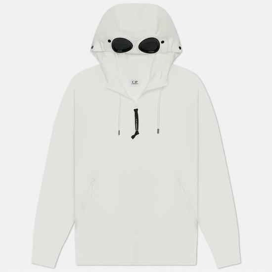 26SS 씨피 컴퍼니 다이애그널 레이즈드 플리스 고글 스웨트셔츠 RCCMSS715A005086W White - C.P. COMPANY