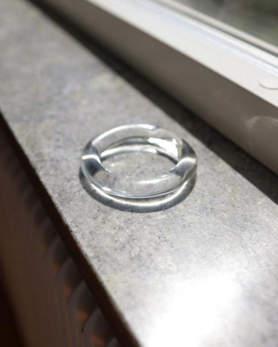  아니카 이네즈 커프스 링크/타이 홀더 글래시 튜브 뱅글 클리어 - ANNIKA INEZ