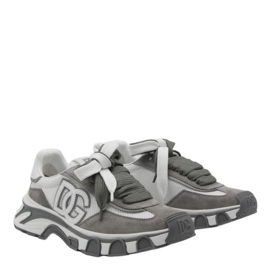 26SS 돌체앤가바나 DG 컨트리 로드 나일론 앤 레더 스니커즈 CS2403A02088B932 Grey - DOLCE & GABBANA
