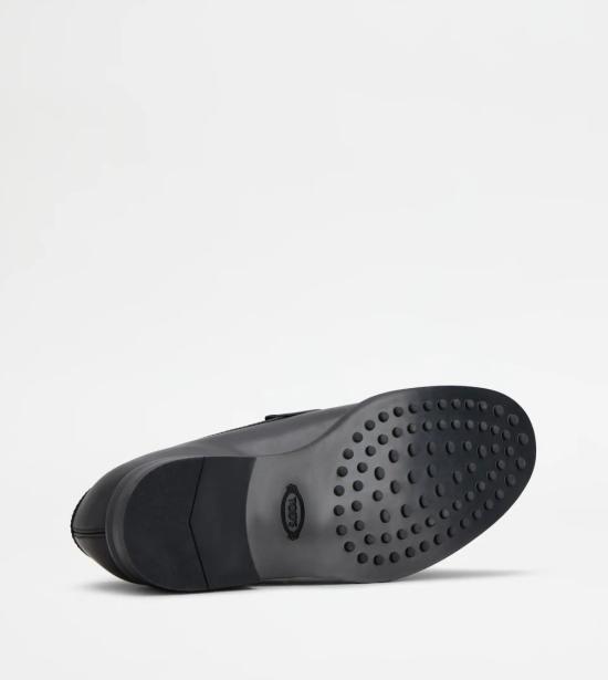 26SS 토즈 스탬프 모노그램 스웨이드 로퍼 XXM0ZF0Q920PLSB999 Black - TODS