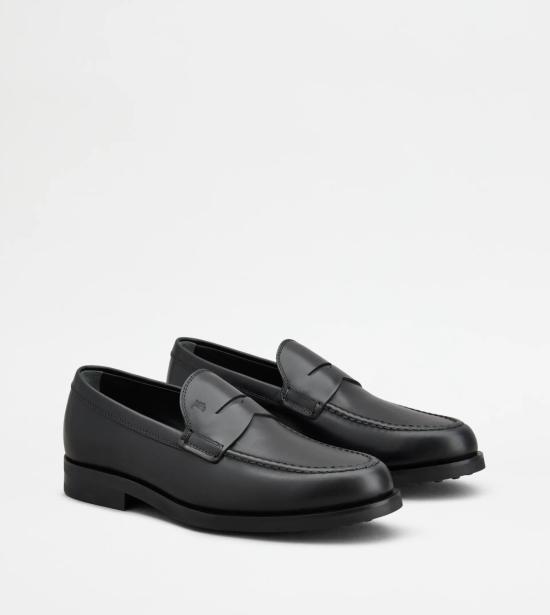 26SS 토즈 스탬프 모노그램 스웨이드 로퍼 XXM0ZF0Q920PLSB999 Black - TODS