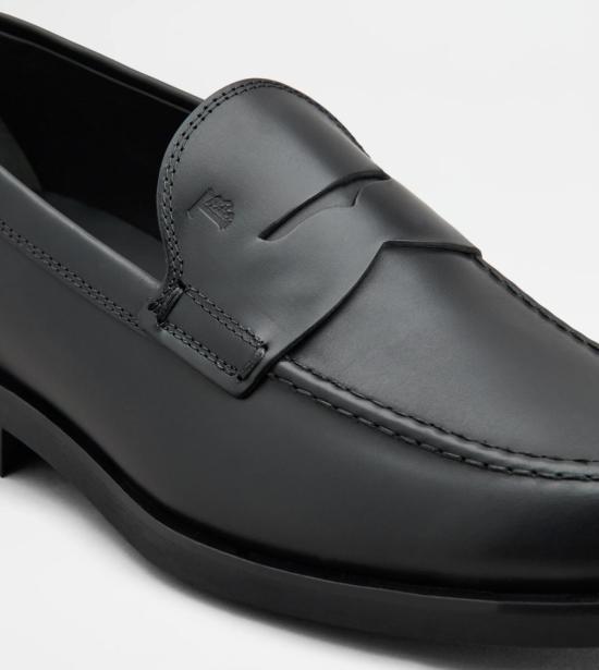 26SS 토즈 스탬프 모노그램 스웨이드 로퍼 XXM0ZF0Q920PLSB999 Black - TODS