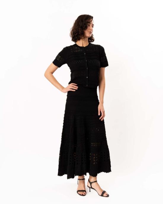  울라 존슨 가디건 아브리아나 니트  블랙 - ULLA JOHNSON