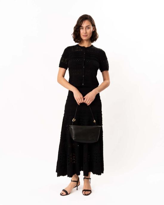  울라 존슨 가디건 아브리아나 니트  블랙 - ULLA JOHNSON