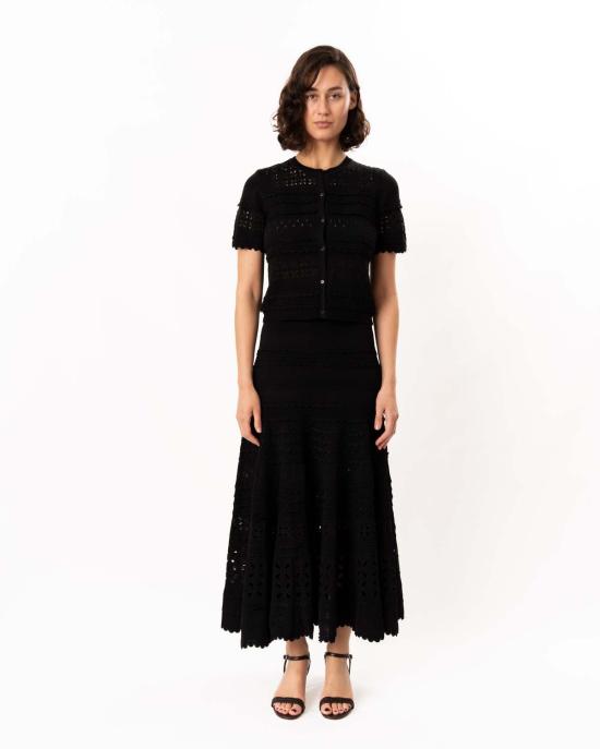  울라 존슨 가디건 아브리아나 니트  블랙 - ULLA JOHNSON