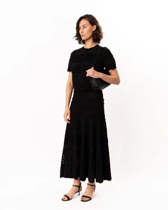  울라 존슨 가디건 아브리아나 니트  블랙 - ULLA JOHNSON