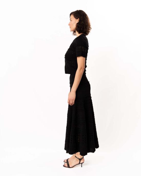  울라 존슨 가디건 아브리아나 니트  블랙 - ULLA JOHNSON