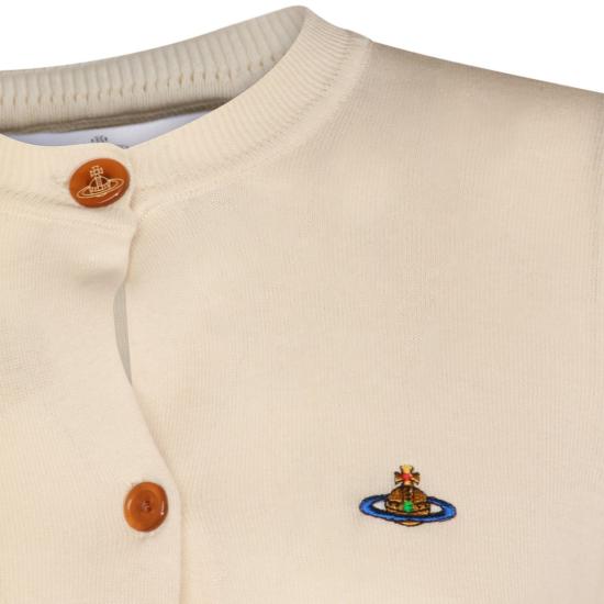 26SS 비비안웨스트우드 베아 크롭드 가디건 1803002UY003FA408 White - VIVIENNE WESTWOOD