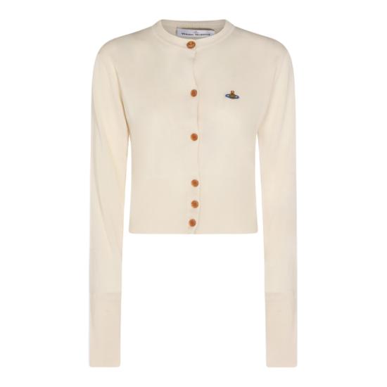 26SS 비비안웨스트우드 베아 크롭드 가디건 1803002UY003FA408 White