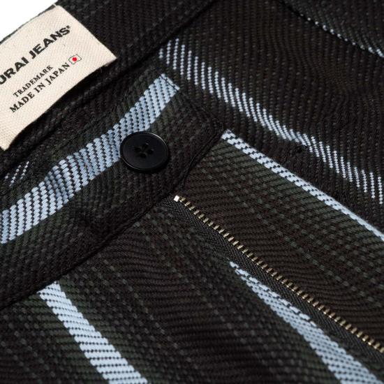  사무라이 진스 스트레이트 팬츠 사무라이 진 Sjap25 Dps 드렁큰 스트라이프 2웨이 팬츠 - SAMURAI JEANS