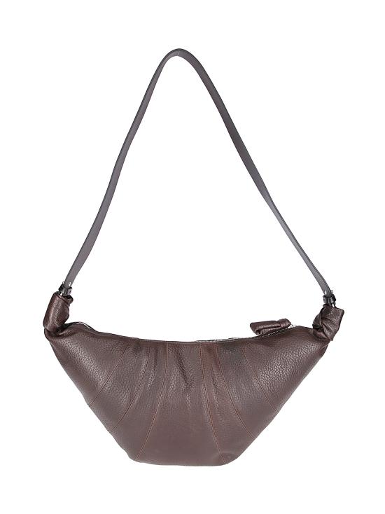 25FW 르메르 미디움 레일 벨트 크루아상 백 그레인드 카우 레더 BG0171LL0137 BR490 DARK CHOCOLATE