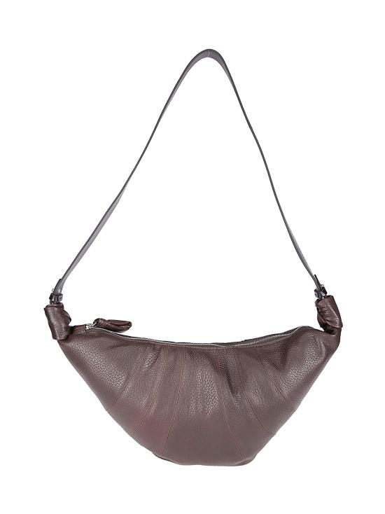 25FW 르메르 미디움 레일 벨트 크루아상 백 그레인드 카우 레더 BG0171LL0137 BR490 DARK CHOCOLATE - LEMAIRE