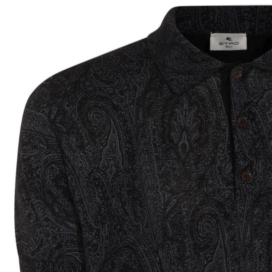 26SS 에트로 폴로 티셔츠 MRKF0004AKG63B0064 Black - ETRO