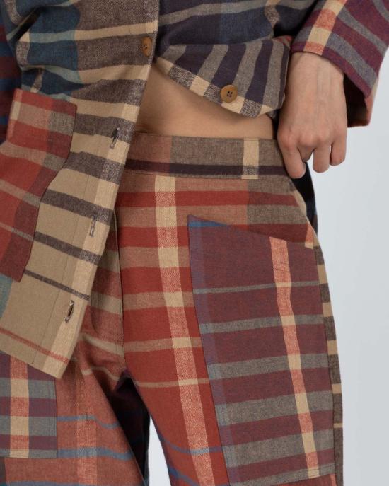  samet 팔라초 팬츠 사멧 치비  라드 플레드 - SAMET