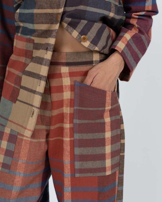  samet 팔라초 팬츠 사멧 치비  라드 플레드 - SAMET