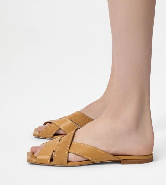 26SS 토즈 레더 크로스 스트랩 샌들 XXW99L0JY50V1SZZZR Brown - TODS