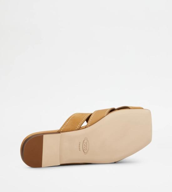 26SS 토즈 레더 크로스 스트랩 샌들 XXW99L0JY50V1SZZZR Brown - TODS