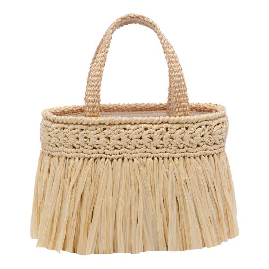 26SS 지미추 토트백 BEACH TOTE E W MINI HMUNATURAL LIGHT GOLD Beige - JIMMY CHOO