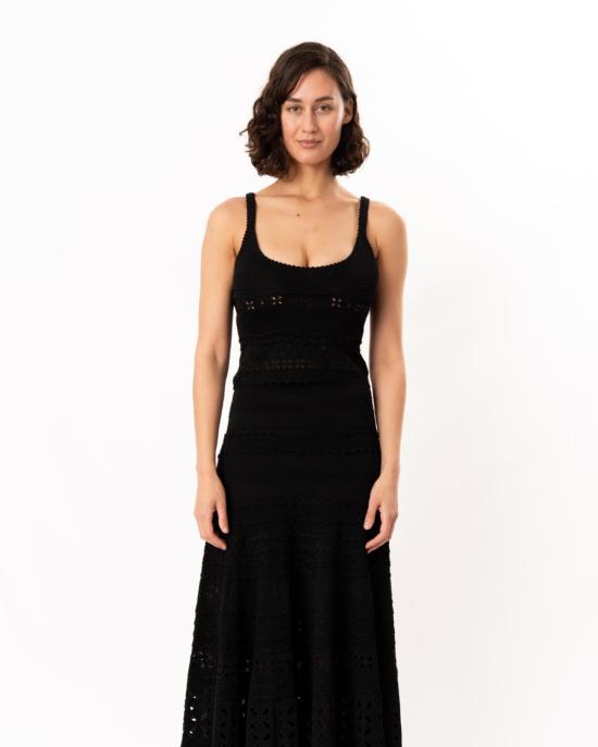  울라 존슨 캐미솔 에스메 아일렛 니트  블랙