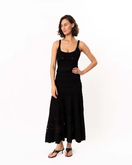  울라 존슨 캐미솔 에스메 아일렛 니트  블랙 - ULLA JOHNSON