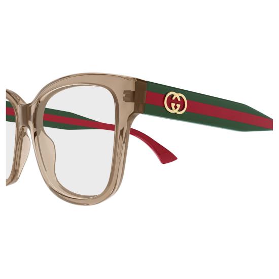 26SS 구찌 안경 GG0038ONN 005 BROWN GREEN TRANSPARENT - GUCCI