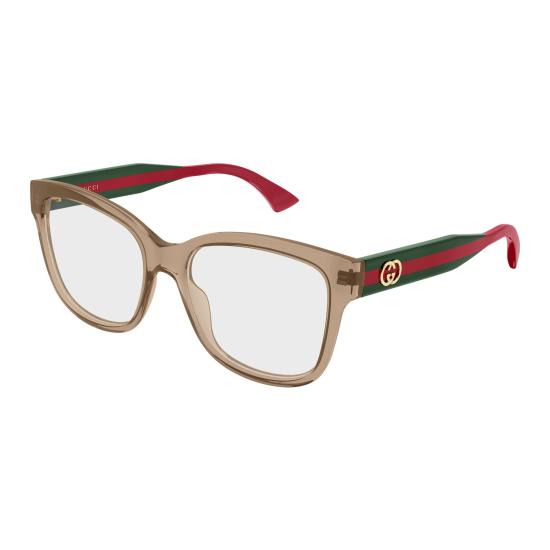 26SS 구찌 안경 GG0038ONN 005 BROWN GREEN TRANSPARENT - GUCCI